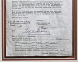 Ted Williams Autographed Framed 1955 Topps Contract Boston Red Sox With Sy Berger PSA/DNA #AO09942