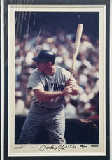Mickey Mantle Autographed Framed 12x20 Neil Leifer Photo New York Yankees #371/500 UDA Holo #AAE15989