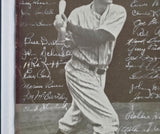 1941-42 New York Yankees Team Autographed Framed 7x10 Photo With 27 Signatures Including Joe DiMaggio Beckett BAS #AE49195