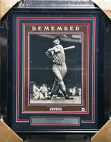Ted Williams Autographed Framed 12x15 Poster Boston Red Sox Beckett BAS #AE50742