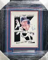 Nolan Ryan Autographed Framed 11x14 Photo Texas Rangers #365/1500 PSA/DNA #S05928