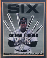 Tony Gwynn Autographed Framed 18x24 Batman Forever Poster San Diego Padres Beckett BAS QR #BW06385