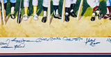 500 Home Run Club Autographed Framed 22x38 Lithograph Photo With 11 Signatures Including Mickey Mantle & Joe DiMaggio #483/1000 PSA/DNA SKU #265783