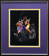 Kobe Bryant Autographed Framed 16x20 Photo Los Angeles Lakers #16/124 Panini Holo #PA20905