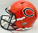 Brian Urlacher Autographed Chicago Bears Orange Full Size Speed Authentic Helmet "HOF 18" Beckett BAS Witness #4W155642