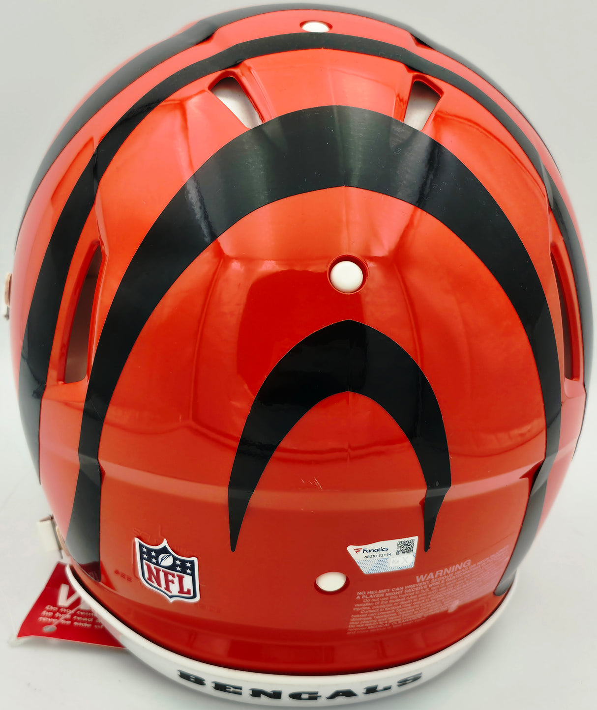 Joe Burrow Autographed Cincinnati Bengals Orange Full Size Speed Authentic Helmet Fanatics Holo #NB38153154