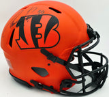 Chase Brown Autographed Cincinnati Bengals Orange Full Size Speed Authentic Helmet Fanatics Holo #KG25856751