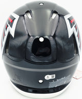 Michael Penix Jr. Autographed Atlanta Falcons Black Full Size Speed Authentic Helmet Beckett BAS Witness #3W084783