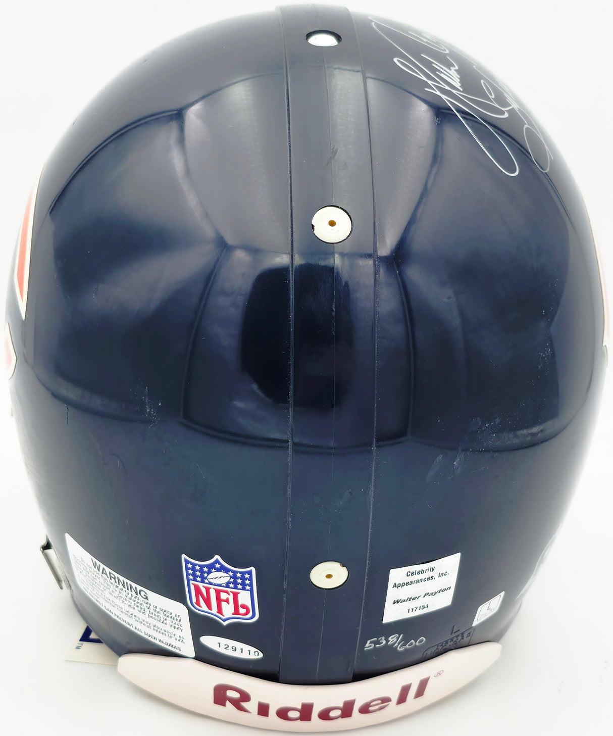 Walter Payton Autographed Chicago Bears Blue Full Size Riddell Authentic Helmet "Sweetness 16,726" PSA/DNA & #538/600 Beckett BAS #AE84991