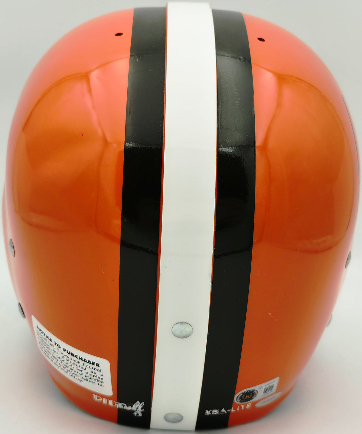 Jim Brown Autographed Cleveland Browns Orange Full Size Riddell Replica Helmet "HOF 76" Beckett BAS #AG020314