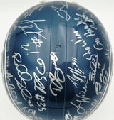 Seattle Seahawks Super Bowl XLVIII 48 Champions Team Autographed Blue Full Size Replica Helmet With 40 Signatures Including Marshawn Lynch & Pete Carroll Beckett BAS #AQ020275