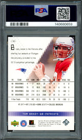 Tom Brady Autographed 2000 Upper Deck SPx Rookie Card #130 New England Patriots Auto Grade Gem Mint 10 PSA/DNA #140680659