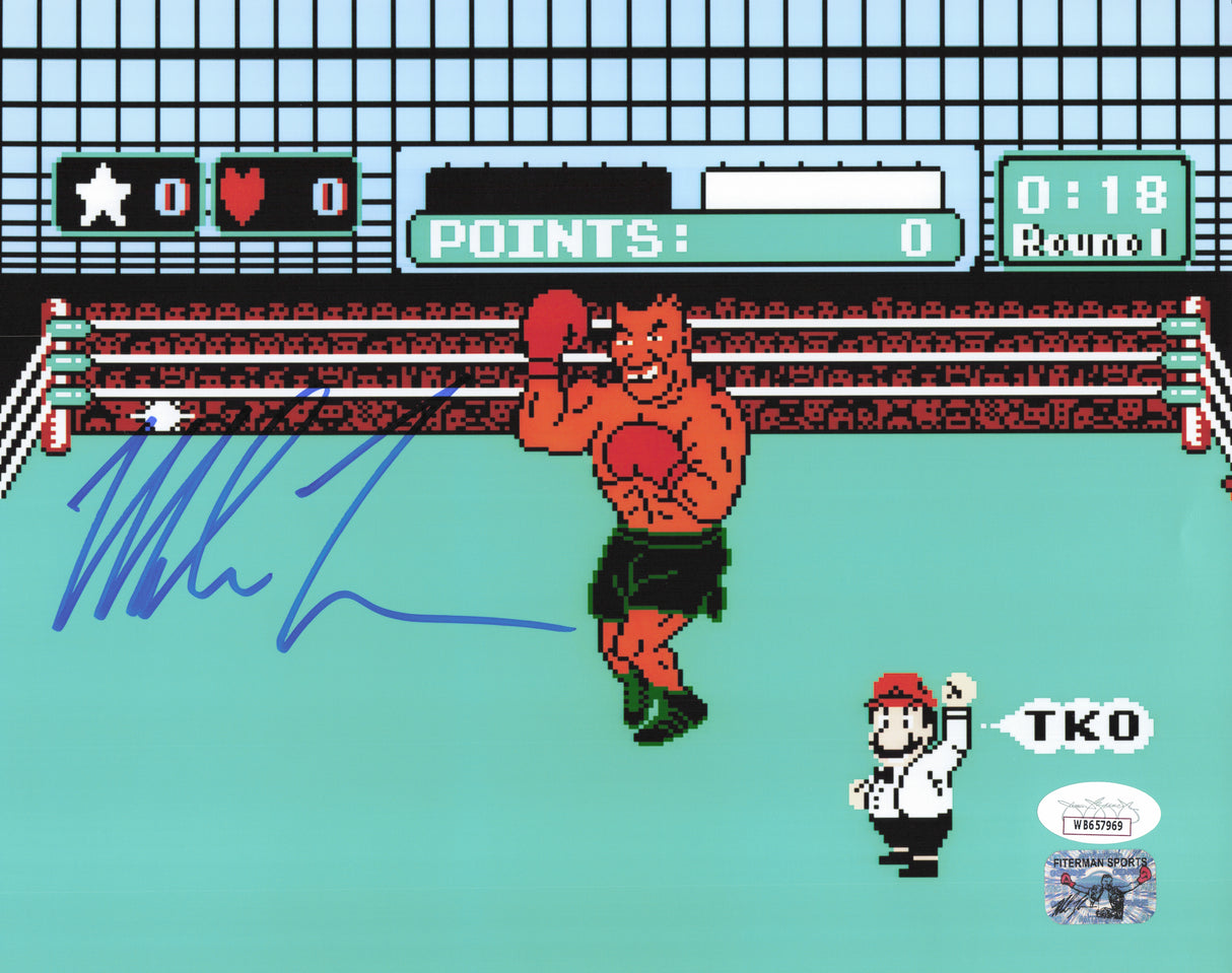 Mike Tyson Autographed 8x10 Photo Punch-Out!! JSA #WB657969