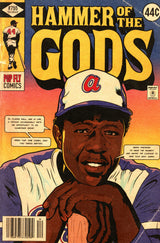 Unsigned Hank Aaron "Hammer of the Gods" Atlanta Braves Pop Fly Pop Shop Print Signed by Artist 74/486 SKU #266170