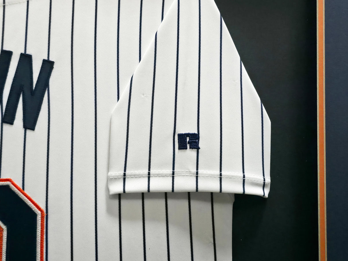 San Diego Padres Tony Gwynn Autographed Framed White Pinstripes 30 Year Anniversary Russell Jersey Beckett BAS QR #BW06390