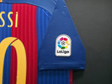 2016-17 FC Barcelona Lionel Messi Autographed Framed Red & Blue Nike Jersey Beckett BAS Witness #2W114358