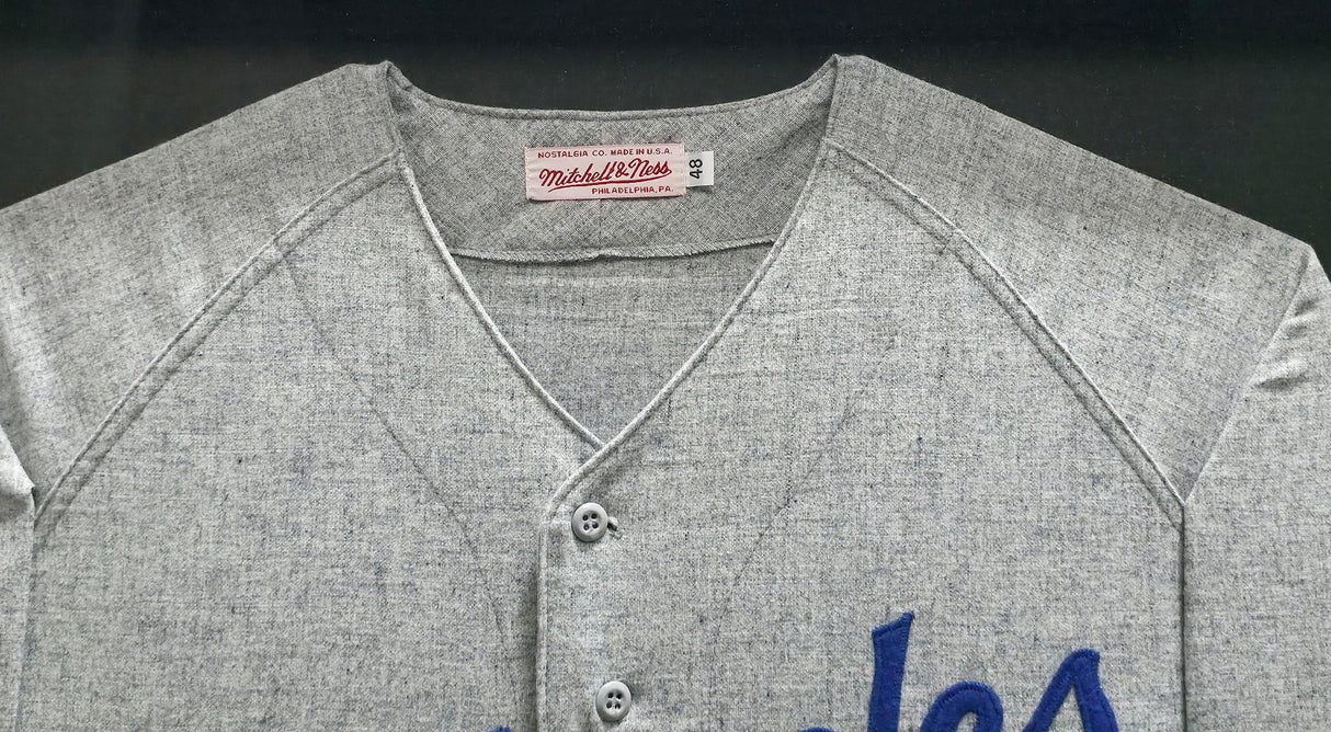 Los Angeles Dodgers Sandy Koufax Autographed Framed Gray Mitchell & Ness Jersey MLB Holo & Steiner Holo SKU #266232