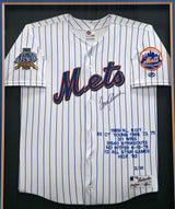 New York Mets Tom Seaver Autographed Framed White Pinstripes Rawlings 40th Anniversary Jersey #2/41 Beckett BAS QR #BU84002