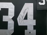 Oakland Raiders Bo Jackson Autographed Framed Black Jersey (Dent) Beckett BAS Witness #1W615199