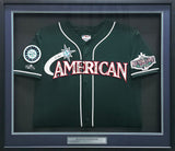 2001 Seattle Mariners All Star Team Autographed Framed Green Majestic Jersey With 9 Signatures Including Ichiro Suzuki Beckett BAS #AE16698