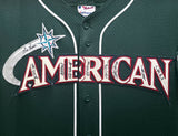 2001 Seattle Mariners All Star Team Autographed Framed Green Majestic Jersey With 9 Signatures Including Ichiro Suzuki Beckett BAS #AE16698
