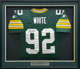 Green Bay Packers Reggie White Autographed Framed Green Starter Jersey JSA #ZZ72919