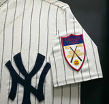 New York Yankees Mickey Mantle Autographed Framed White Pinstripes Mitchell & Ness AL 50th Anniversary Jersey Beckett BAS #AE15125