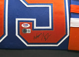 Edmonton Oilers Wayne Gretzky Autographed Framed Orange & Blue Jersey PSA/DNA & Beckett BAS #AE16694