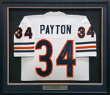 Chicago Bears Walter Payton Autographed Framed White Jersey "Sweetness & 16,726" PSA/DNA #U05882