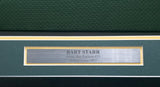 Green Bay Packers Bart Starr Autographed Framed Green Mitchell & Ness Jersey "HOF 77" Beckett BAS #AE49028