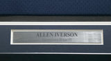 Georgetown Hoyas Allen Iverson Autographed Framed Blue Mitchell & Ness HWC Swingman Jersey Beckett BAS Witness #1W901187