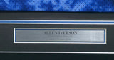 Philadelphia 76ers Allen Iverson Autographed Framed Blue & Gray Mitchell & Ness HWC Swingman Jersey Beckett BAS Witness #1W901186