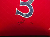 Philadelphia 76ers Allen Iverson Autographed Framed Red Mitchell & Ness HWC Swingman Jersey Beckett BAS Witness #1W901184