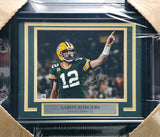 Aaron Rodgers Autographed Framed 8x10 Photo Green Bay Packers Beckett BAS QR #BA80975