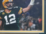 Aaron Rodgers Autographed Framed 8x10 Photo Green Bay Packers Beckett BAS QR #BA80975
