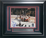 Herb Brooks Autographed Framed 8x10 Photo 1980 Team USA Miracle on Ice "Gold '80" Beckett BAS #AE85534