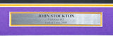 Utah Jazz John Stockton Autographed Framed Purple Jersey Beckett BAS Witness Stock #266057