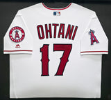 Los Angeles Angels Shohei Ohtani Autographed Framed White Majestic Jersey Beckett BAS #AC97026