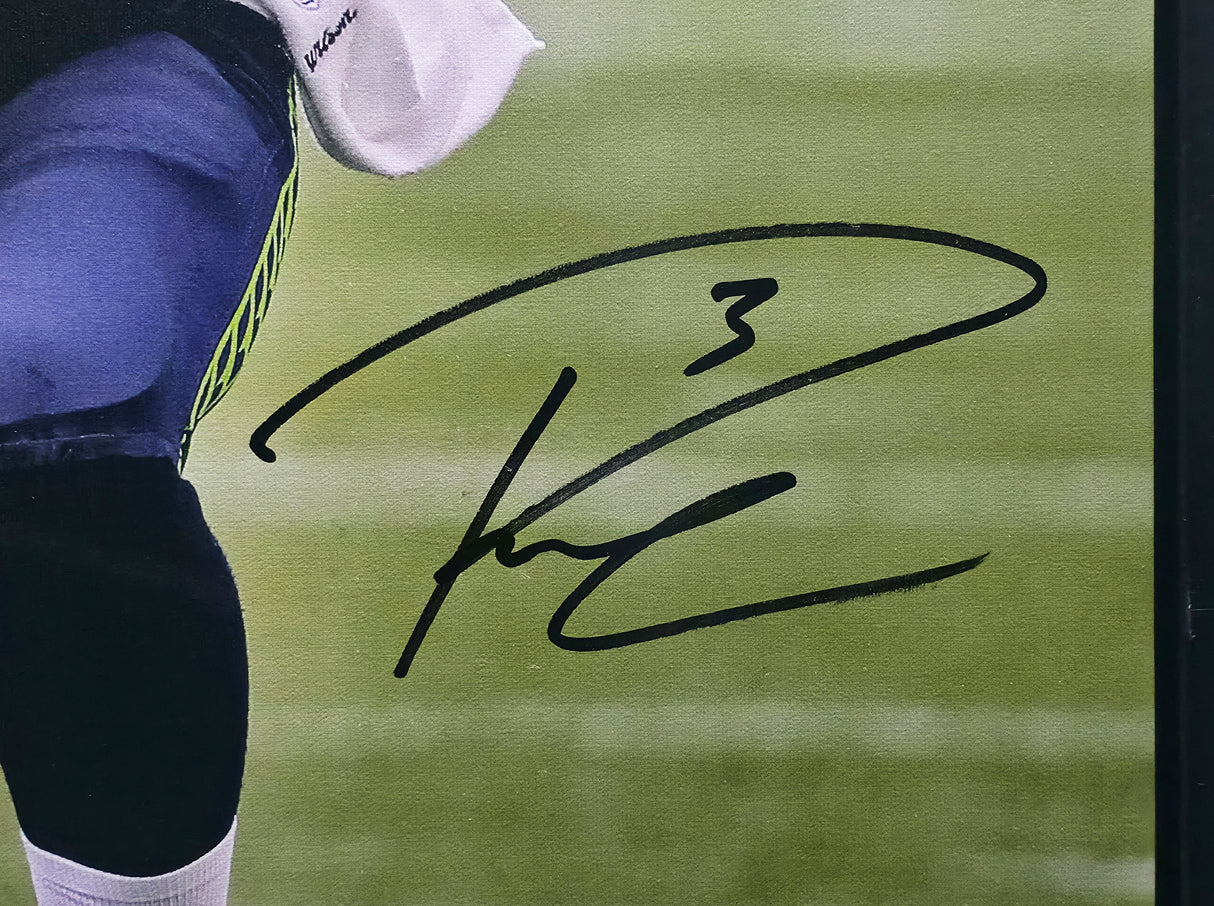 Russell Wilson Autographed Framed 24x30 Canvas Seattle Seahawks RW Holo #44404