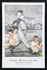 Ted Williams Autographed Framed Lithograph Boston Red Sox "1942" #335/521 PSA/DNA #P01511