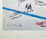 1980 Team USA Miracle on Ice Autographed Framed 24x30 Lithograph With 20 Signatures Including Herb Brooks #6/6 Beckett BAS #AC40042