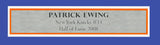 New York Knicks Patrick Ewing Autographed Framed Blue Mitchell & Ness HWC Swingman Jersey Beckett BAS Witness Stock #266059