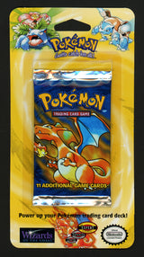 1999 Pokemon Sealed Base Set Unlimited Booster Blister Pack Charizard SKU #266320