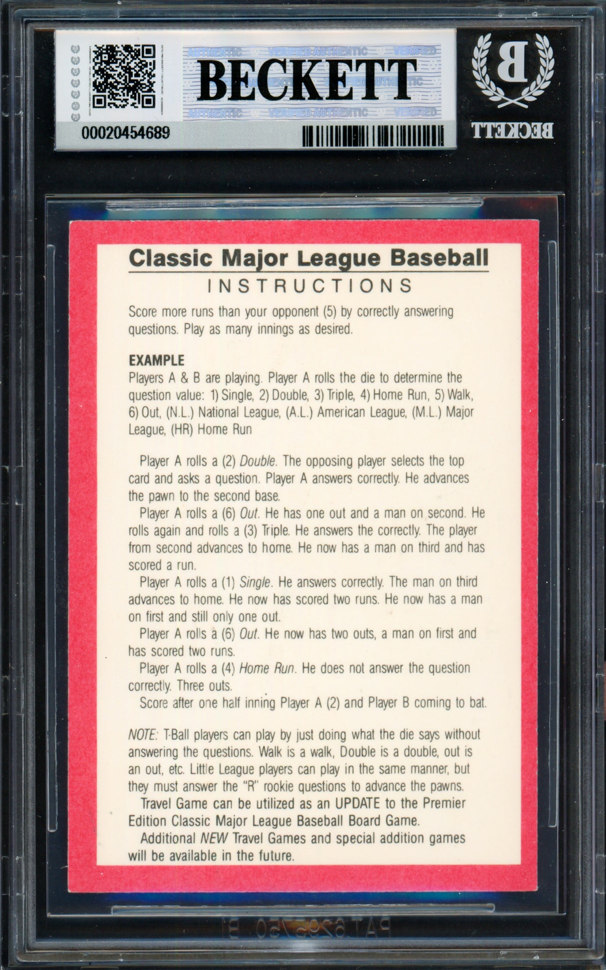 Mark McGwire & Jose Canseco Autographed 1988 Classic Card Oakland A's Auto Grade Gem Mint 10 Vintage Signature Beckett BAS #20454689
