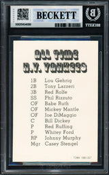 Joe Dimaggio Autographed 1980 TCMA Card #3 New York Yankees Auto Grade Gem Mint 10 Vintage Signature Beckett BAS #20454680