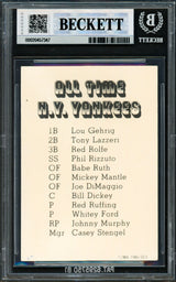 Joe Dimaggio Autographed 1980 TCMA Card #3 New York Yankees Beckett BAS #20457347