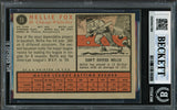 Nellie Fox Autographed 1962 Topps Rookie Card #73 Chicago White Sox Beckett BAS #20457368