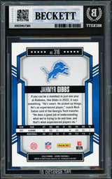 Jahmyr Gibbs Autographed 2023 Score Rookie Card #316 Detroit Lions Beckett BAS #20457386