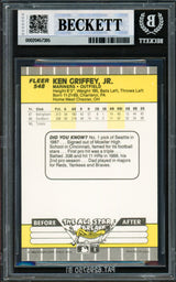 Ken Griffey Jr. Autographed 1989 Fleer Rookie Card #548 Seattle Mariners Beckett BAS #20457395