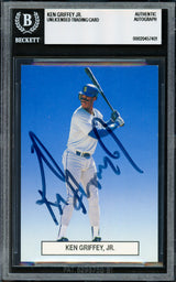 Ken Griffey Jr. Autographed 1989 Premier Player Card #2 Seattle Mariners Beckett BAS #20457401